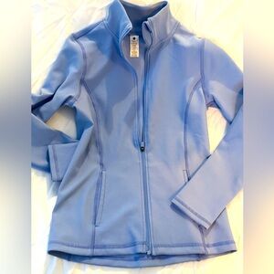 Girls yogalicious athletic jacket blue size md